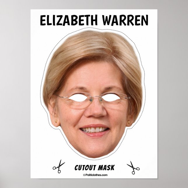 Poster ELIZABETH WARREN Halloween Mask (Frente)