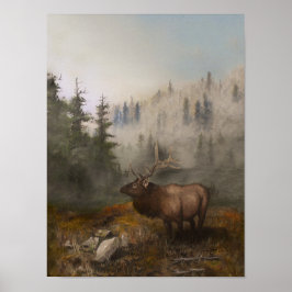 Poster elk 12x16