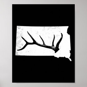 Poster Elk Hunting Elkaholic Antler Funny Elk Hunter Gift