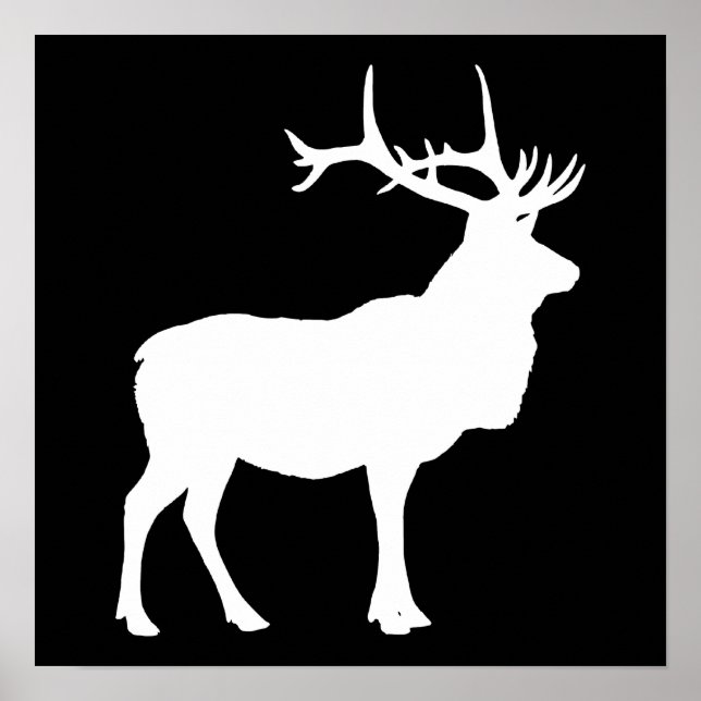 Pôster Elk Silhouette (Frente)