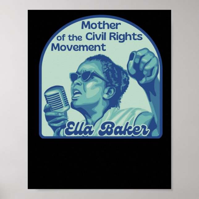 Poster Ella Baker Portrait - Mãe Dos Direitos Civis (Frente)