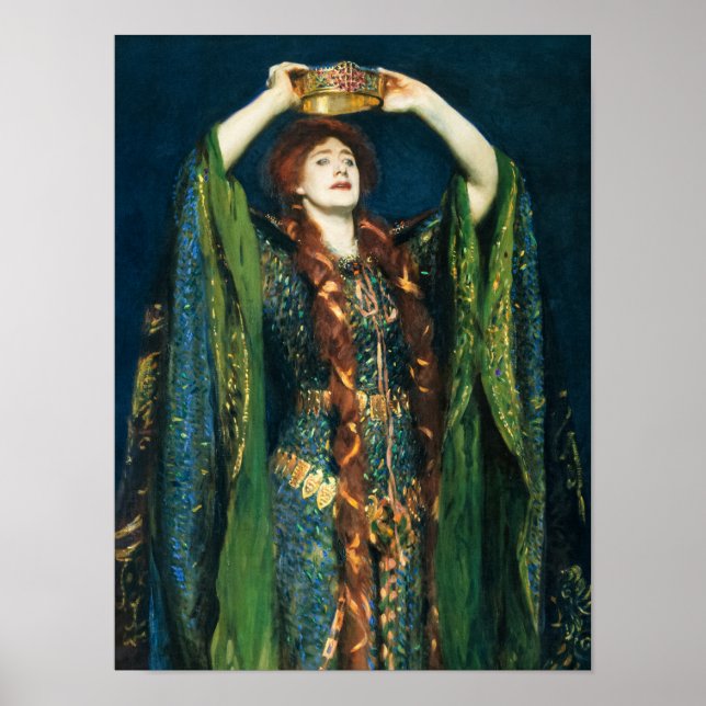 Poster Ellen Terry como Lady Macbeth por John Singer Sarg (Frente)