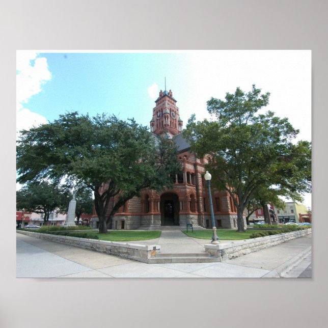Poster Ellis County Courthouse, Waxahachie, Texas (Frente)