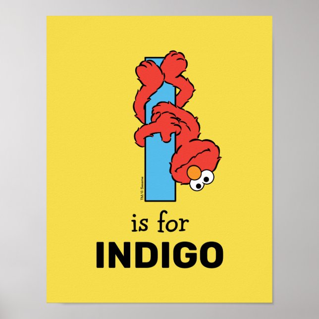 Poster Elmo Alfabeto | I Azul (Frente)