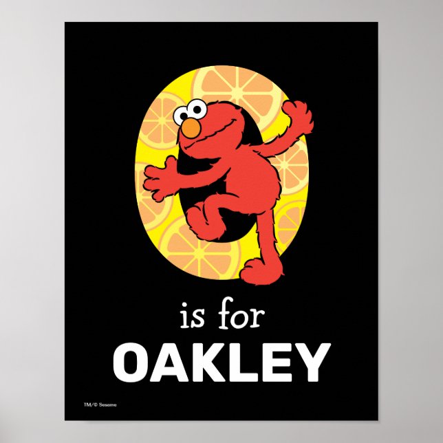 Poster Elmo Alfabeto | O Laranja (Frente)