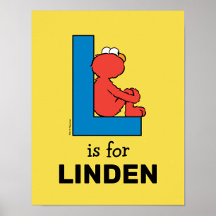 Poster Elmo Alphabet   Azul L