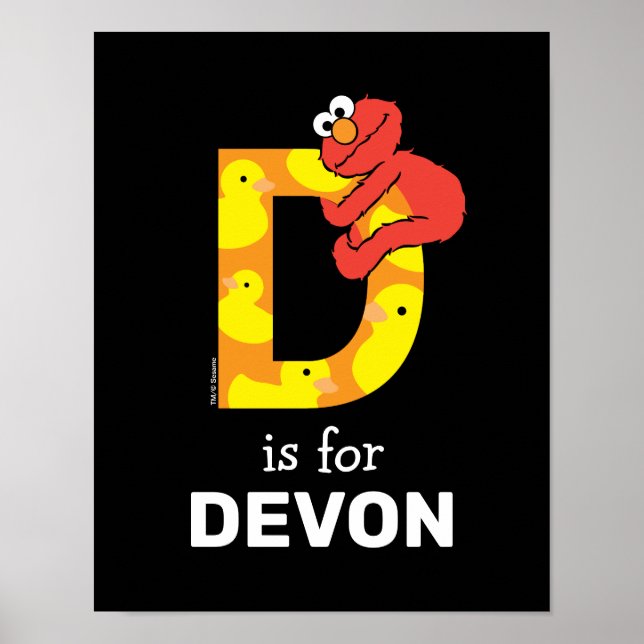 Poster Elmo Alphabet | D Pato (Frente)