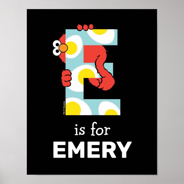Poster Elmo Alphabet | E Ovos (Frente)