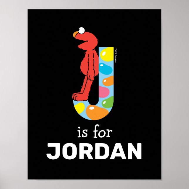Poster Elmo Alphabet | J Jelly Bean (Frente)