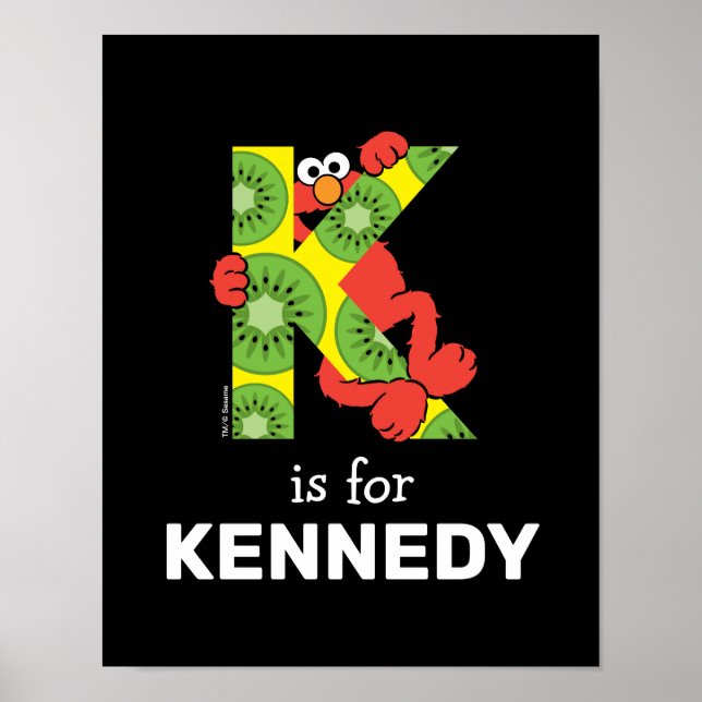 Poster Elmo Alphabet | K Kiwi (Frente)