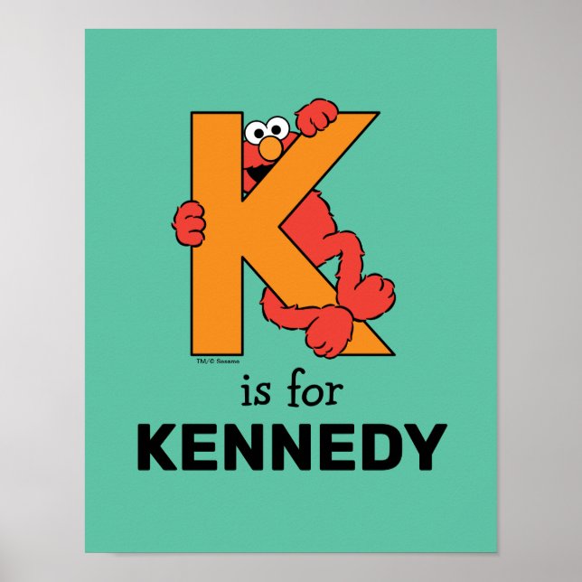 Poster Elmo Alphabet | K Laranja (Frente)