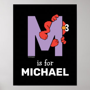 Poster Elmo Alphabet   M Roxo