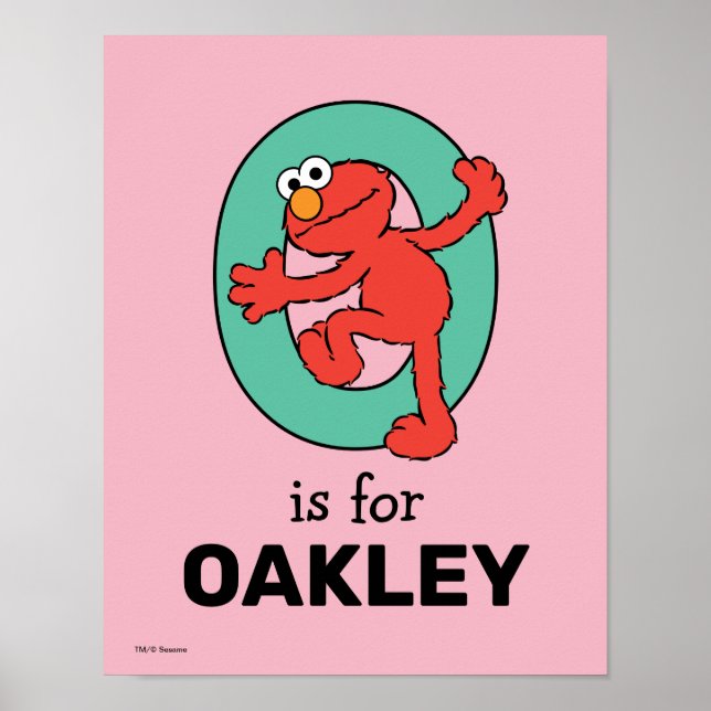 Poster Elmo Alphabet | O Teal (Frente)