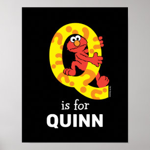 Poster Elmo Alphabet   Q Ponto de interrogação