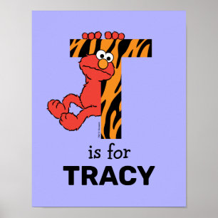 Poster Elmo Alphabet Tigre T