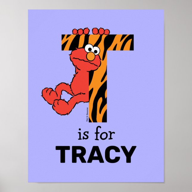 Poster Elmo Alphabet | Tigre T (Frente)