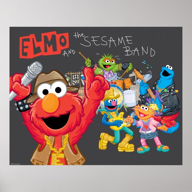 Poster Elmo e a Banda do Sésamo (Frente)