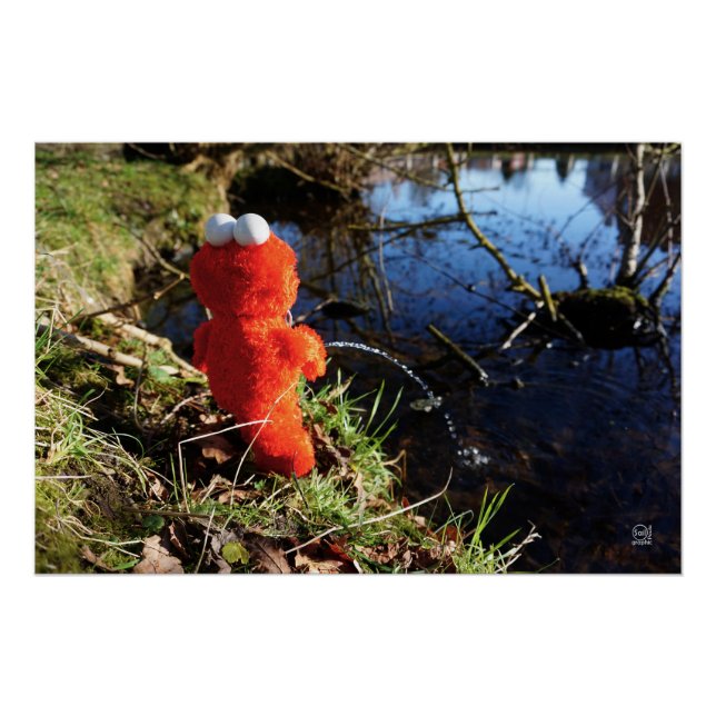 Pôster Elmo Plassend aan de waterrand. (Frente)
