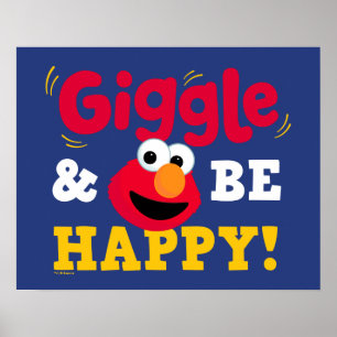 Poster Elmo Rir e Ser Feliz
