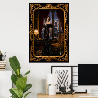 Poster Elodie Valtraine Hôtel dOrphée Paisagem Noturna Re