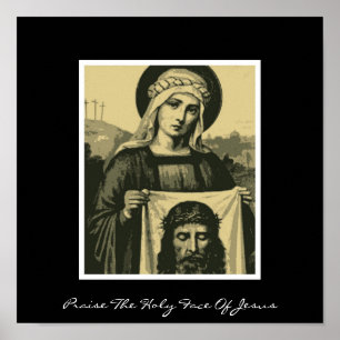 Pôster elogie a cara santamente de jesus