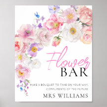 Eloise Sinal de Bar Floral Rosa