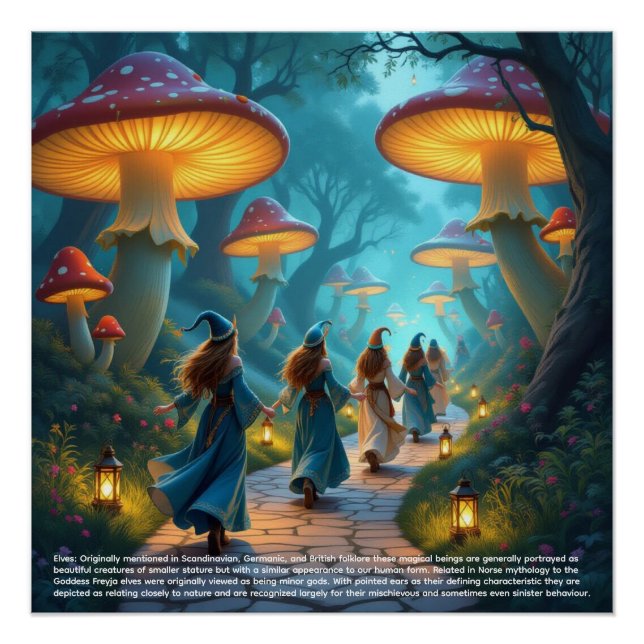 Pôster Elves Mushroom Poster (Frente)
