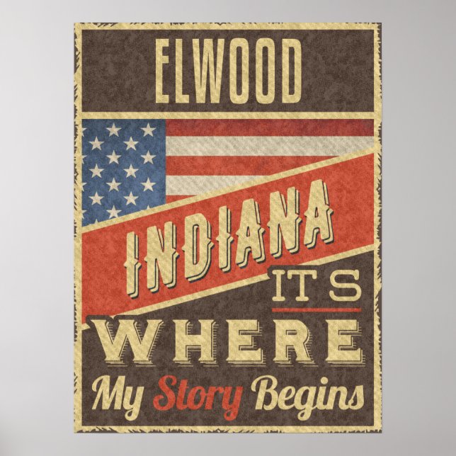 Poster Elwood Indiana (Frente)