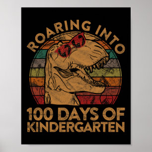 Poster Em 100 Dias De Jardim De Infância Feliz 100º Dia