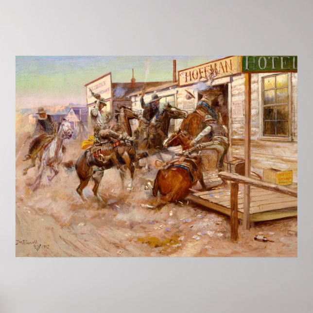 Poster Em 1909 por Charles M Russell (Frente)