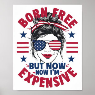 Poster Em 4 de julho, Nascer de Mão Mensageira Livre, mas