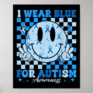 Poster Em Abril Eu Visto Azul Para Consciência Autista Mê