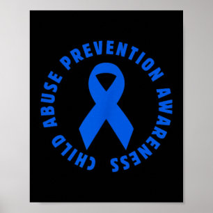 Poster Em Abril Usamos Azul Prevenção Legal ao Abuso Infa