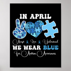 Poster Em abril, Vestimos Homens da Consciência Azul Auti