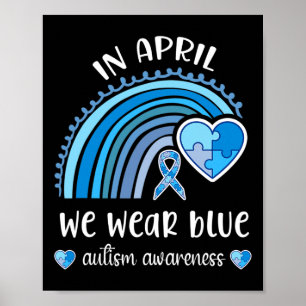 Poster Em abril, Vestimos o mês de consciência do autismo
