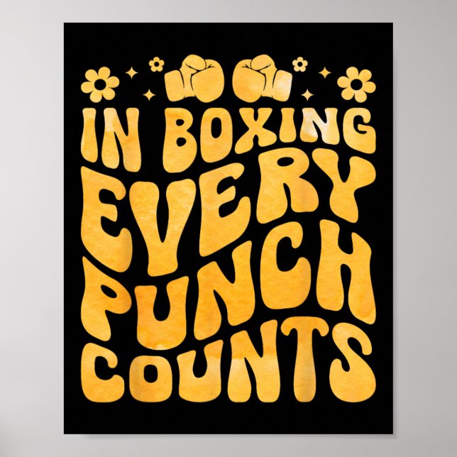 Poster Em Boxing A Cada Almoço Conta Atleta Esportivo Box (Frente)