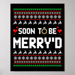 Poster Em breve, será Feliz o Casal de Natal engajado Mat
