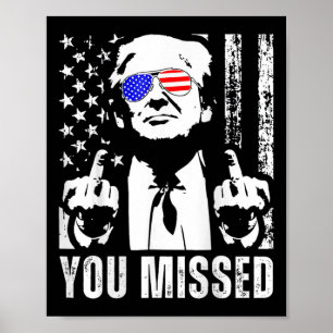 Poster (em Byck) Você Perdeu Trump 2024 American Flag