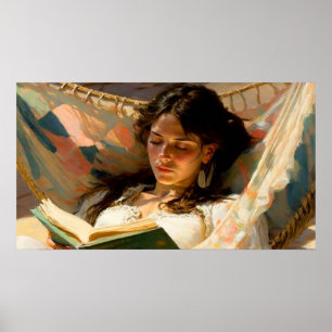 Poster Em casa com um bom livro