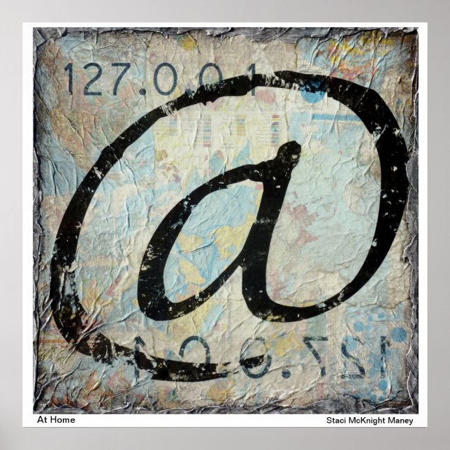 Pôster @ - Em Casa - Host Local - Mapa (Frente)