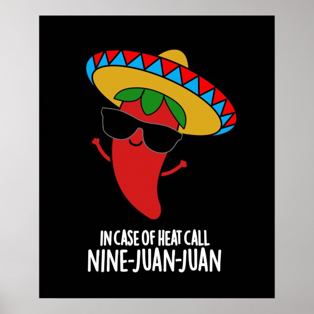 Poster Em Caso De Calor, Nine Juan Pun Dark BG (Frente)
