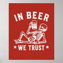 Em cerveja nós confiamos esqueleto gelado Beer Pon