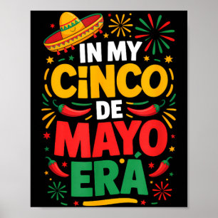 Poster Em cinco de maio era festa celebração cinco de