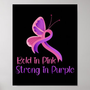 Poster Em cor rosa forte violência roxa, conhecimento do