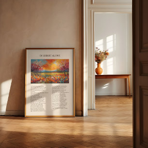 Poster Em Cristo Sozinha Vintage Mínima Hymn Wall Art