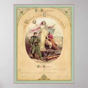 Pôster Em defesa da união e do Constitution~ 1861