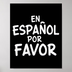 Poster Em Espanhol Por Favor Professor de Espanhol 3