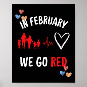 Poster Em fevereiro, vamos ao mês de saúde do coração ver