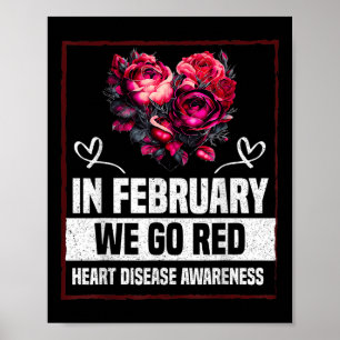 Poster Em Fevereiro, Vestimos Vermelho Para Awarenes Por