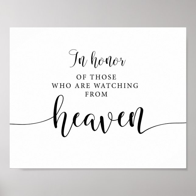 Poster Em Honra Dos Que Estão Observando Do Céu (Frente)